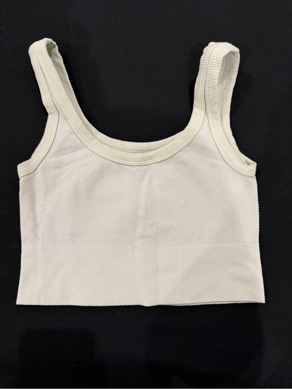 No Boundaries Cream Ribbed Crop Tank
